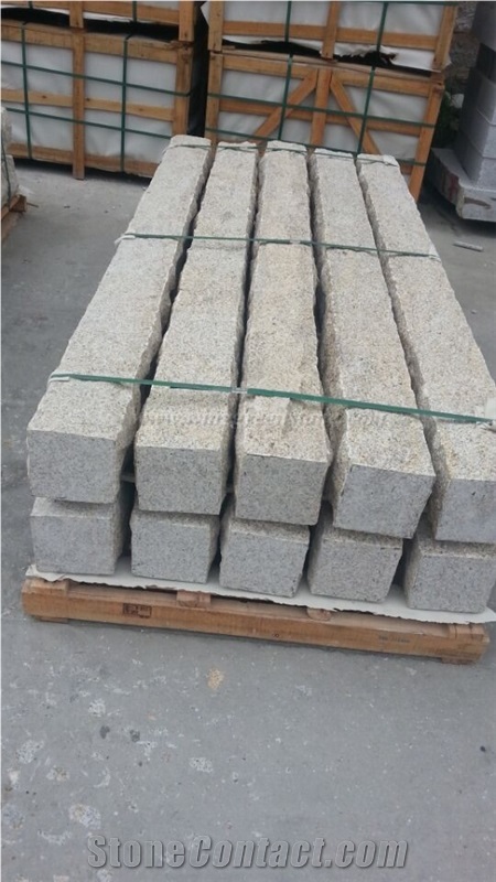 Chinese Popular Beige Granite Colum Bases, G682/Giallo Rusty/Yellow Rust Granite Ionic Columns/Column Tops/Posts