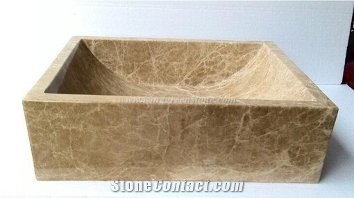 High Quality China Emperador Light Brown Marble Sink & Basin,Wash Sink for Bathroom