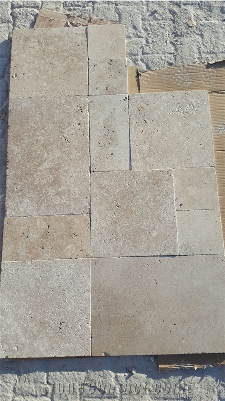 Classic Travertine Tumbled Tiles & Slabs, Denizli Travertine Beige Flooring Tiles Travertine