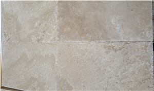 Light Classique Brusched and Chiseled Edge Travertine tiles & slabs, beige travertine floor tiles, covering tiles 