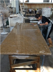 Chinese Yellow Granite Countertops, Polished Kitchen Countertops