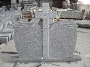 Grey Granite Tombstone, Headstone, Gravestone, G603 Monuments, Western Style Tombstones