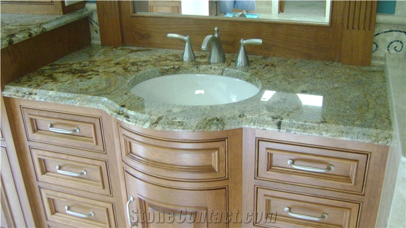Lapidus Granite Bathroom Top, Yellow Granite Bath Top Brazil
