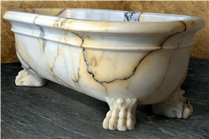 Paonazetto Bianco Marble Bath Tub