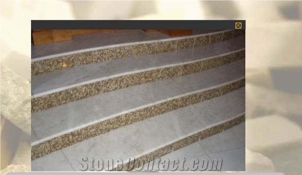 Skyros White Marble Stairs, Steps