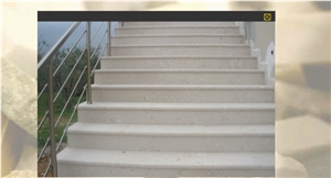Skyros White Marble Stairs, Steps