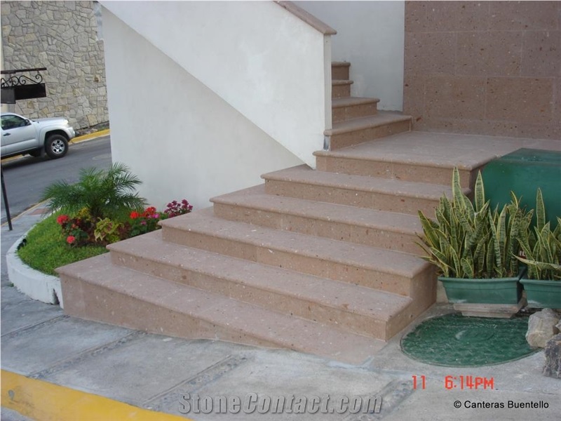 Cafe Cantera Steps, Stairs, Brown Cafe Cantera Stairs & Steps Mexico Cantera