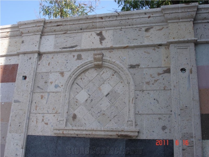 Cantera Pinon Carved Masonry, White Pinon Cantera Building Stone