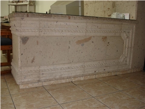 Cantera Pinon Carved Masonry, White Pinon Cantera Building Stone
