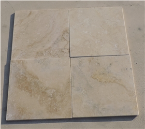 Travertino Moka Honed 30x30x1.2 Cm, Beige Travertine Flooring Tiles