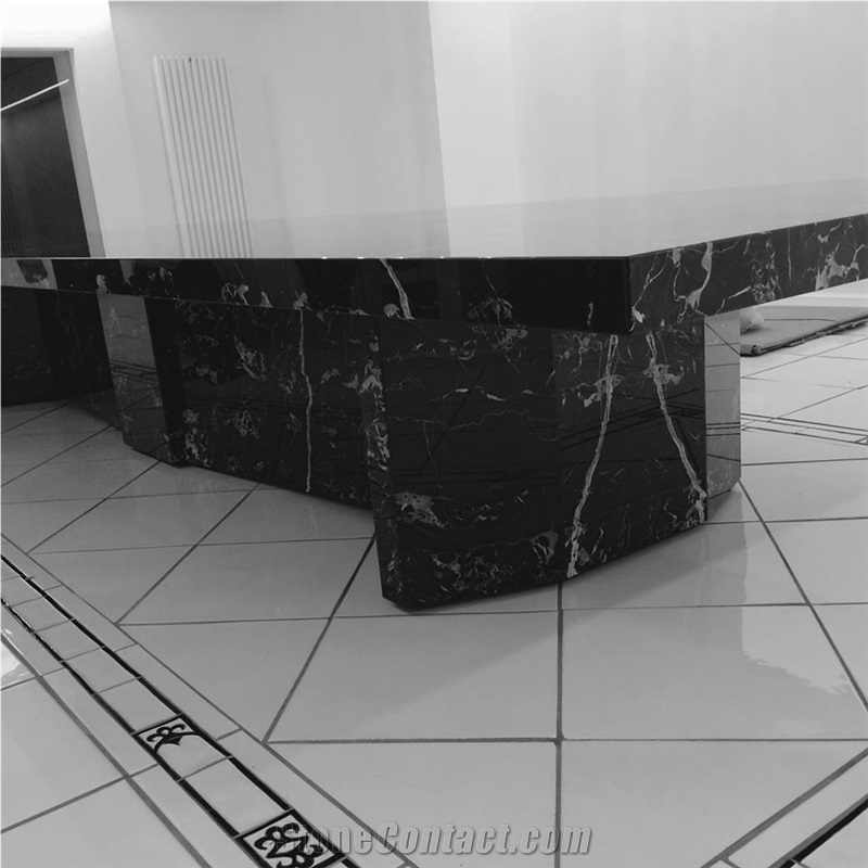 Portoro Macchia Larga Marble Custom Design Table Top