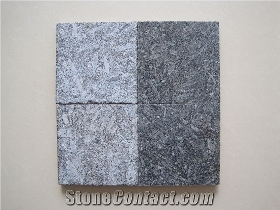 Steel Grey Granite, China Shandong Laizhou Grey Granite Slab, Granite Tile, Building Stone, Wall Cladding Tile, Floor Tile, Interior Stone