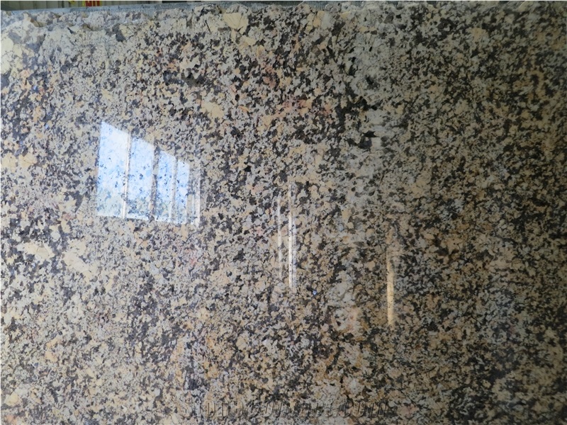 Giallo Crystal Granite Slabs & Tiles, Brazil Yellow Granite