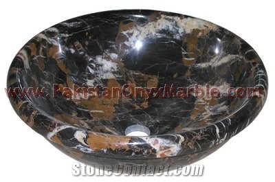 Black and Gold Marble (Michaelangelo) Sinks and Basins