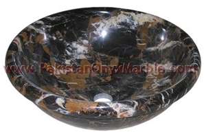 Black and Gold Marble (Michaelangelo) Sinks and Basins