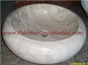 Fine Quality Marble/ Ziarat White (Carrara White) Marble Sinks and Basins