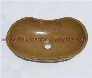 Natural Color Indus Gold (Inca Gold) Marble Sinks Basins, Yellow Marble Sinks & Basins