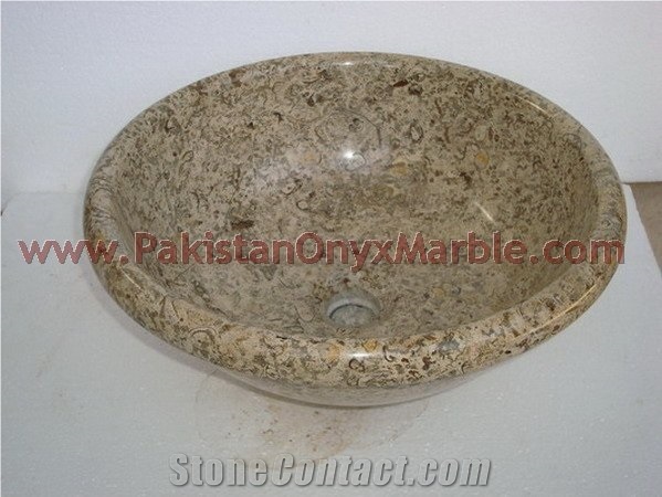 Natural Stone Fossil Marble Sinks and Basins
