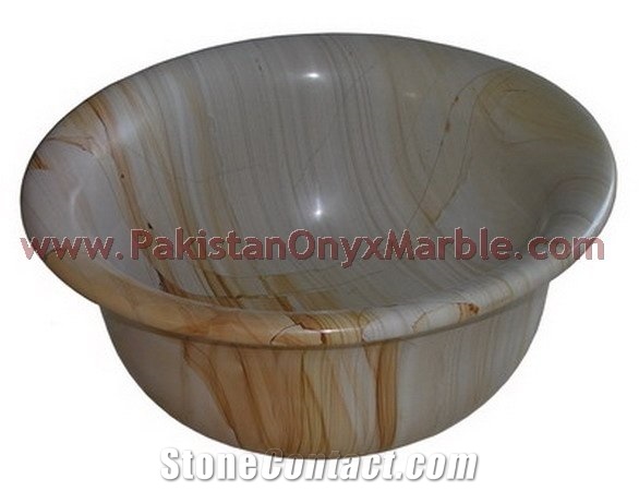 Polished Teakwood Burmateak Romawood Sinks and Basins, Beige Marble Basins & Sinks