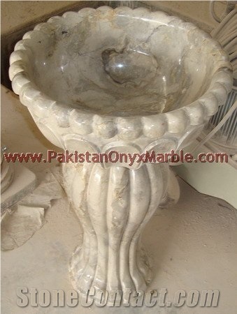 Stylish Marble Pedestals Sinks and Basins