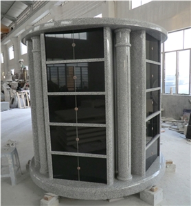 China G603 Granite Round Cremation Columbarium Design, Niches Columbariums