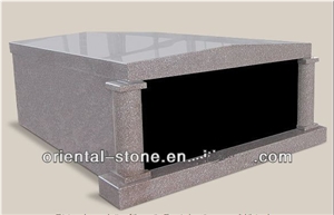 China G603 Grey Granite Mausoleum Design, Shanxi Black Granite Mausoleum Crypts Design