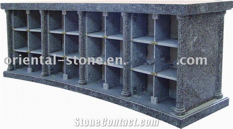 China Granite Cremation Columbarium Design, Cemetery Mausoleum Crypts Design, 48 Niches Columbariums