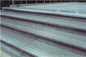 China Grey Granite Outdoor Steps Staircase with Anti-Slide, Indoor Deck Stair, Building Stones Stair Treads, Stair Riser