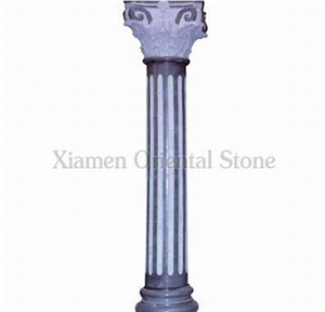 China Hebei Black Granite Exterior Corinthian Columns, Outdoor Landscaping Stones Roman Sculptured Columns, Architectural Columns, Column Bases & Tops