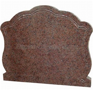 China Red Granite Engraved Headstones,Cemetery Carving Tombstones,Western Style Single Monuments,European Memorial Gravestones,Custom Tombstone Monument Design