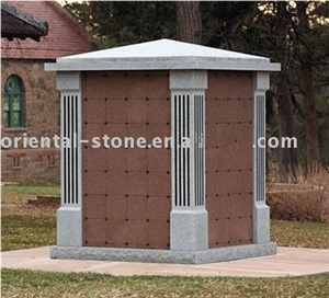 China Red Granite Irregular Cremation Columbarium Design, Grey Granite Mausoleum Crypts Design, Niches Columbariums