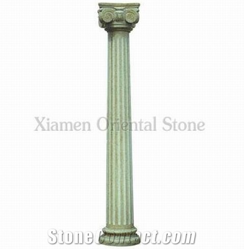 China Red Granite Roman Sculptured Columns, Outdoor Ionic Columns, Exterior Landscaping Stones Architectural Columns, Corinthian Columns, Column Bases & Tops