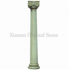 China Red Granite Roman Sculptured Columns, Outdoor Ionic Columns, Exterior Landscaping Stones Architectural Columns, Corinthian Columns, Column Bases & Tops