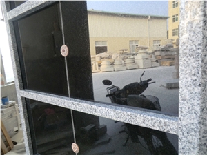 China Shanxi Black Granite Cremation Columbarium for Outdoor, Black Stone Cemetery Mausoleums Crypts Desian, Garden Niches Columbariums Project