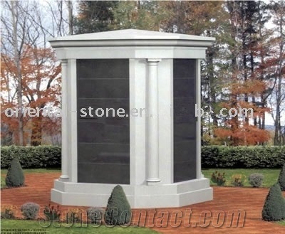 China White Granite Cremation Columbarium with Black Stone Niches Cemetery Columbariums, Cemetery Crypts Mausolumen Design