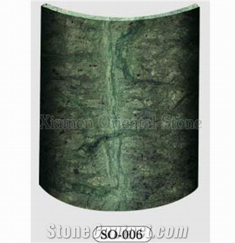 Green Verde Decalio Marble Roman Architectural Columns, Exterior Building Stones Doric Columns, Column Bases & Tops
