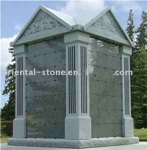 Grey Granite Stone Family Cemetery Niches Columbariums for Outdoor Garden