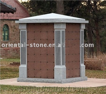 Grey Granite Stone Family Cemetery Niches Columbariums for Outdoor Garden