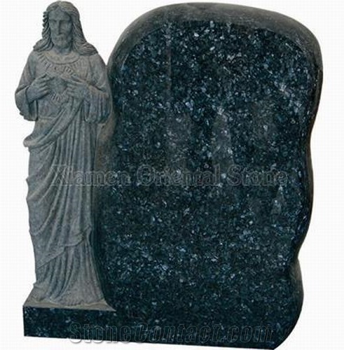 Import Granite Cemetery Engraved Headstones Tombstones, Natural Stone Carving Gravestones,Memorial Western Style Single Monuments,Custom Tombstone Monument Design