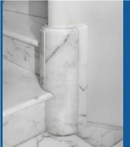 Bianco Carrara Marble Staircase