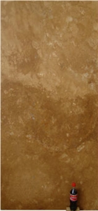 Andino Dark Travertine Tiles & Slabs, Peru Brown Travertine, Polished Flooring Tiles