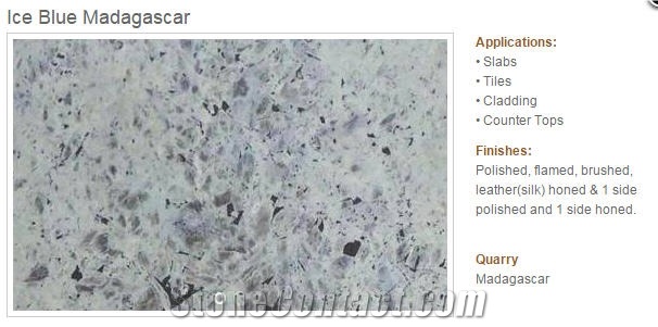 Ice Pearl Granite, Ice Blue Madagascar Granite, White Granite Tiles & Slabs