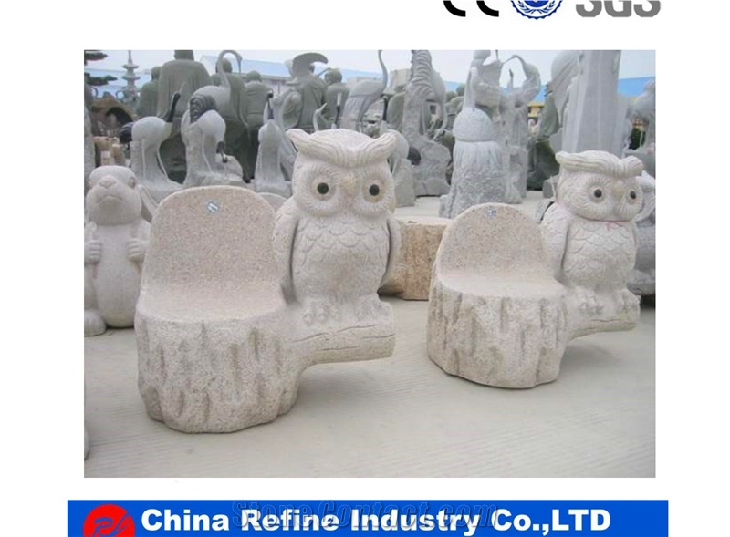 2015 Top Quality Pure Hand Carving Outdoor Granite Stone Tables and Benches