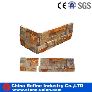 Chinese Slate Culture Stone Wholesale Corner Cultured Stone , Rusty Culture Stone , Wall Slate Pannel Covering