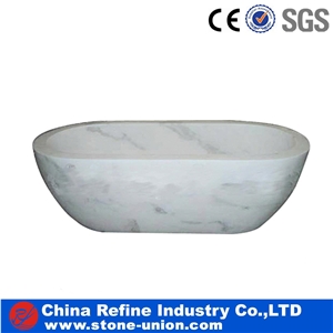 Comfortable White Bath Tubs China White Marble