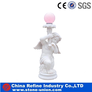 Customized White Marble Angel Sculptures