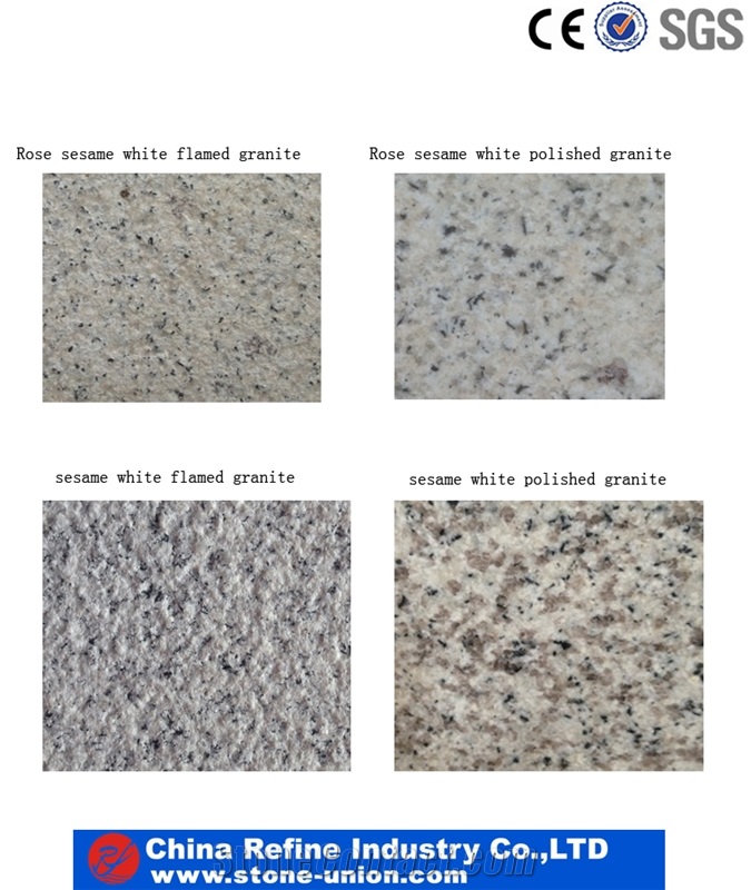 Flamed Sesame White Granite Tiles & Slabs, Indoor and Outdoor Floor Tiles,China Grey Granite,China Sardinia,Crystal Grey,G603,Gamma Bianco,Gamma White