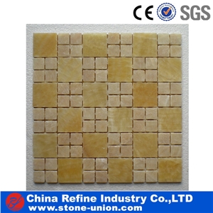 High Quality Yellow Onyx Mosaic, Hexagon Mosaic,Decorative Mosaic Onyx Interior Stone,Floor Mosaic, Wall Mosaic