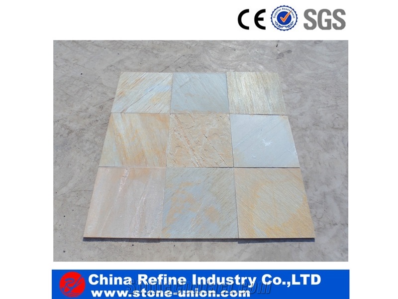 Natural Culture Slate Tile , Square Floor Tiles & Rusty Slate , Slate Pattern Covering , Natural Rusty Roof Tiles