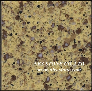 China Double Color Quartz Stone Tiles Engineered Stone